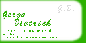 gergo dietrich business card