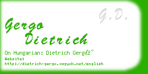 gergo dietrich business card